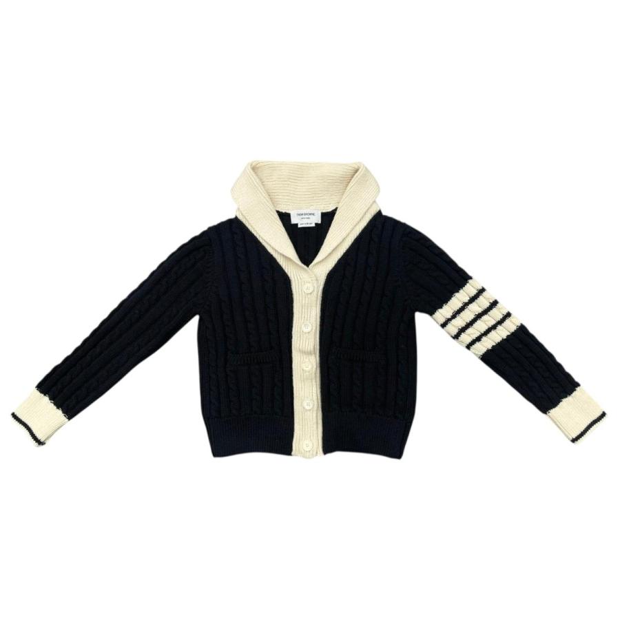 【最終値下げ】THOM BROWNE ネイビー ケーブルニットカーディガン THOM BROWNE（トム ブラウン） カーディガン ケーブルニット FKC626A