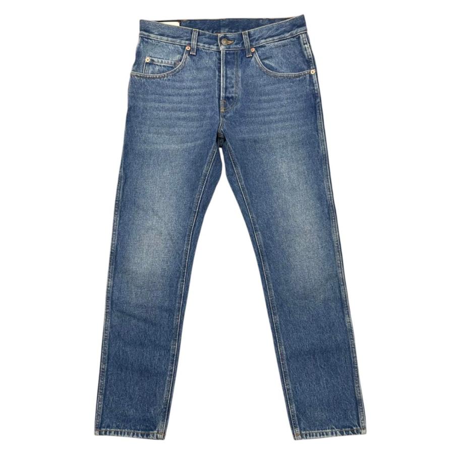 40 ストレートデニム GUCCI GUCCI(グッチ) ジーンズ ストレートデニムパンツ レザーパッチ パンツ