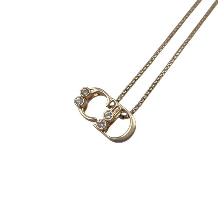 Christian Dior ディオール　ネックレス　ゴールド　ストーン Christian Dior（クリスチャン・ディオール） ネックレス CDロゴ