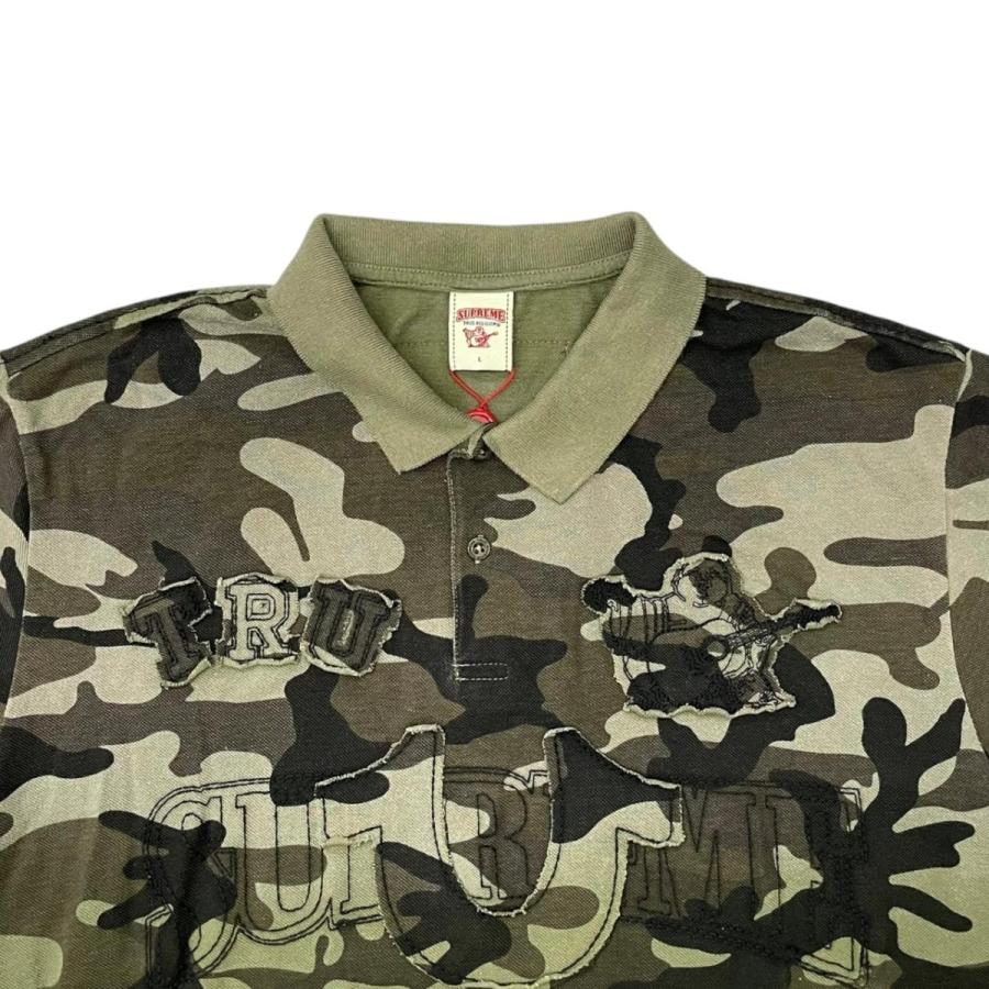 Supreme カモ柄 半袖ポロシャツ M カットオフ ロゴ刺繍 Supreme（シュプリーム） シュプリーム×トゥルーレリジョンコラボ