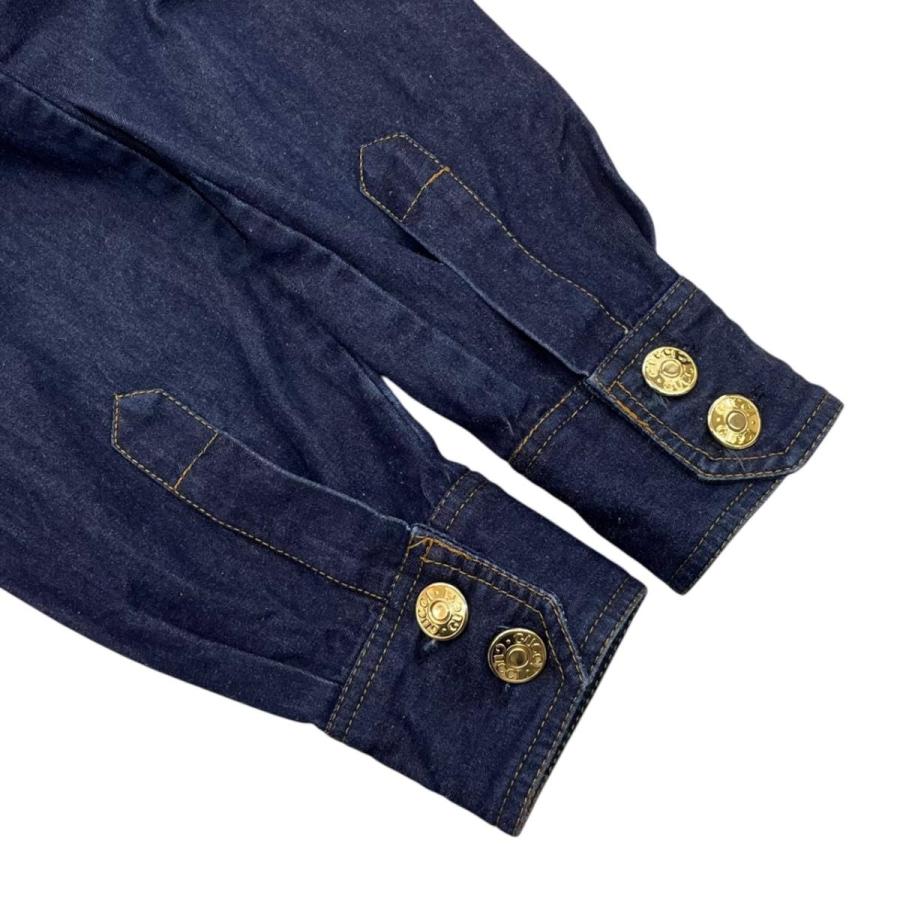 GUCCI（グッチ） ジャケット デニム ブラウス 42サイズ コットン ロゴ 