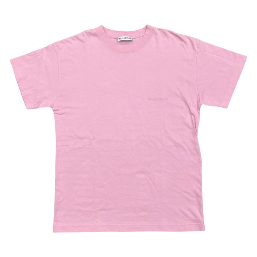 バレンシアガ 612965 ピグメント加工 半袖 オーバーサイズ Tシャツ XS BALENCIAGA（バレンシアガ） 半袖Tシャツ ロゴプリント HT82 612965
