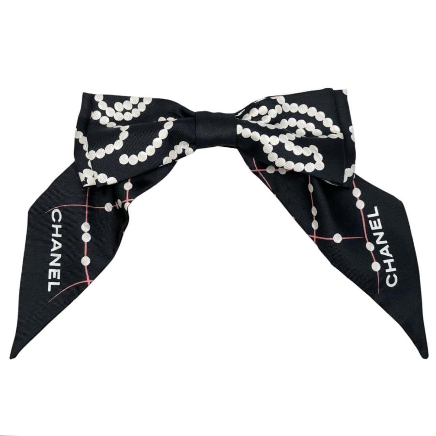 CHANEL（シャネル） バレッタ ココマーク パール柄 リボンモチーフ