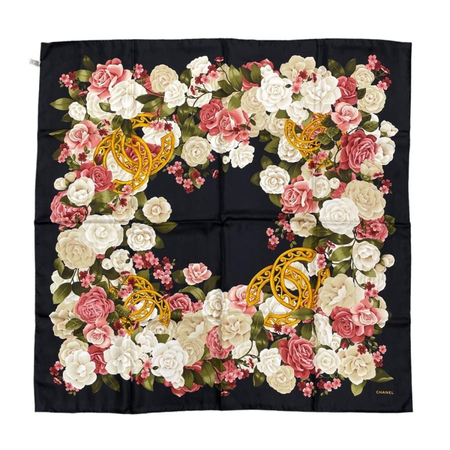 CHANEL（シャネル） スカーフ 大判 カメリア ココマーク CCマーク 薔薇