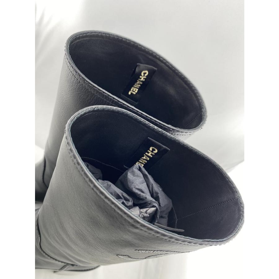 CHANEL シャネル ココマーク ロングブーツ ブラック G39614 37 CHANEL シャネル ココマーク ロングブーツ ブラック G39614 37