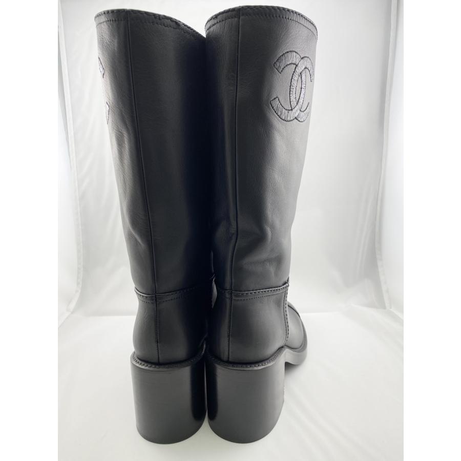 CHANEL シャネル ココマーク ロングブーツ ブラック G39614 37 CHANEL シャネル ココマーク ロングブーツ ブラック G39614 37
