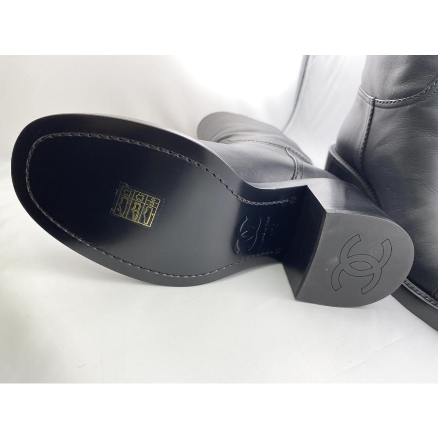 CHANEL シャネル ココマーク ロングブーツ ブラック G39614 37 CHANEL シャネル ココマーク ロングブーツ ブラック G39614 37