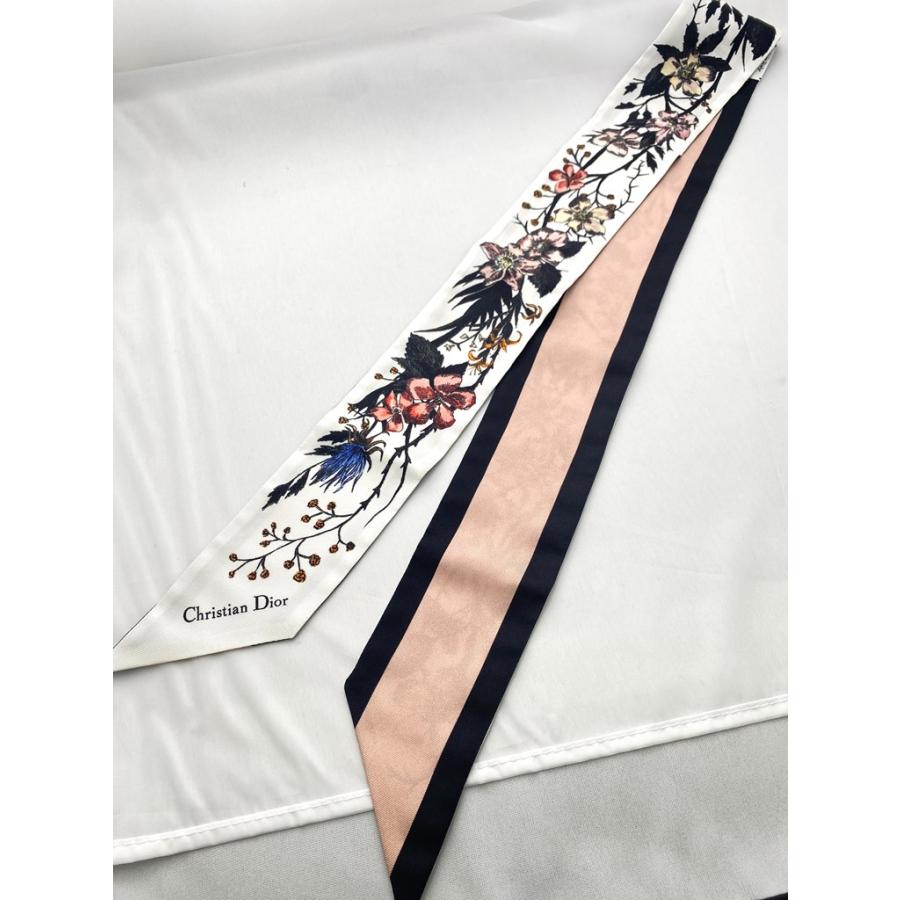 Dior ディオール ミッツァ スカーフ バッグスカーフ ホワイト×ピンク