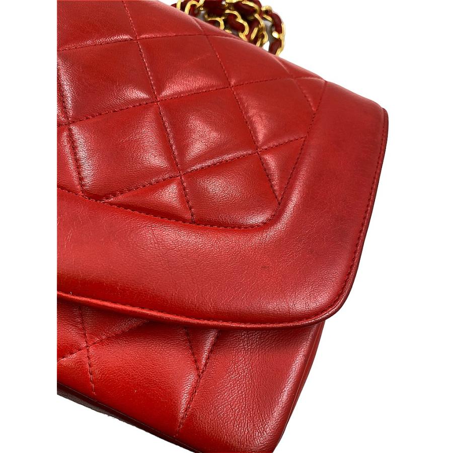 CHANEL(シャネル) ショルダーバッグ ダイアナフラップマトラッセ A01165 レッド チェーンショルダー/ゴールド金具/ブティックシールあり ラムスキン CHANEL - CHANEL(シャネル) ショルダーバッグ ダイアナフラップ