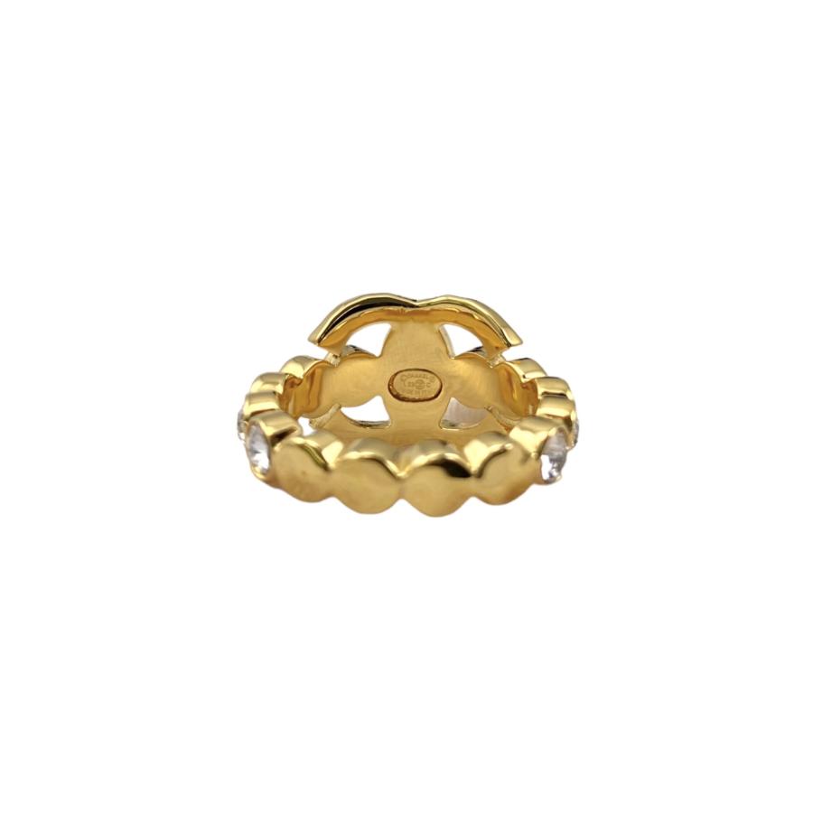 CHANEL/シャネル ゴールド 蛇腹 ロゴ 12号 リング d_054 22082503.jpg
