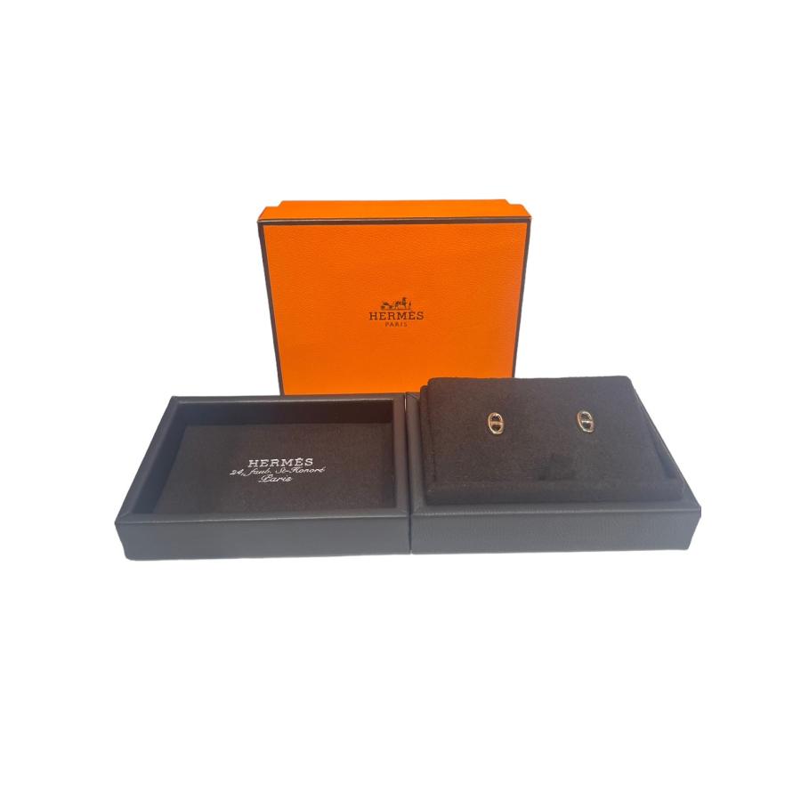 HERMES エルメス ピアス ファランドールTPM シェーヌダンクル K18PG