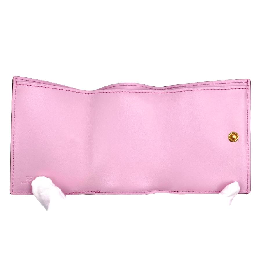 FENDI フェンディ 8M0395 A18B カーフ 三つ折り財布 コンパクト
