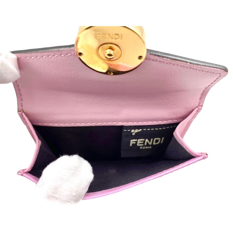 FENDI フェンディ 8M0395 A18B カーフ 三つ折り財布 コンパクト