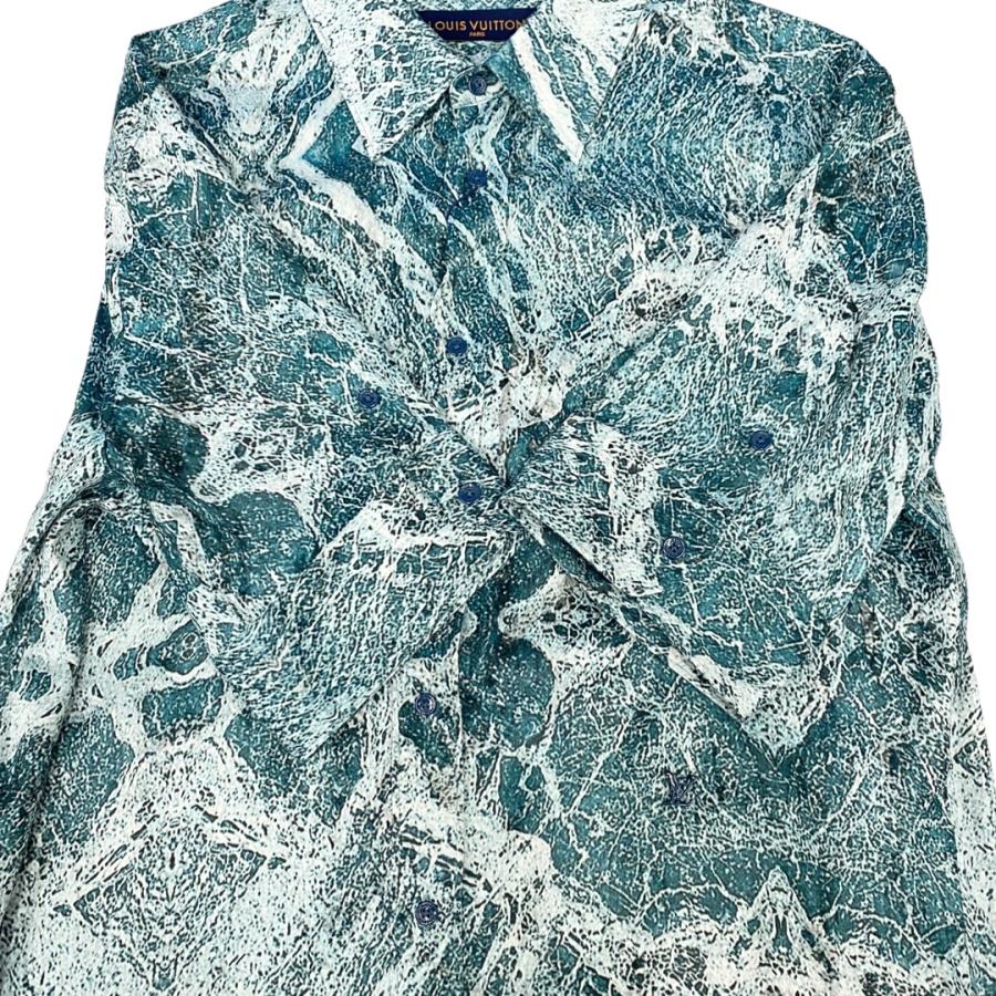 LOUIS VUITTON / 半袖シャツ/M/レーヨン/RM212 FS1 HLS72W LOUIS VUITTON（ルイ・ヴィトン） ソルトプリント マーブル シャツ