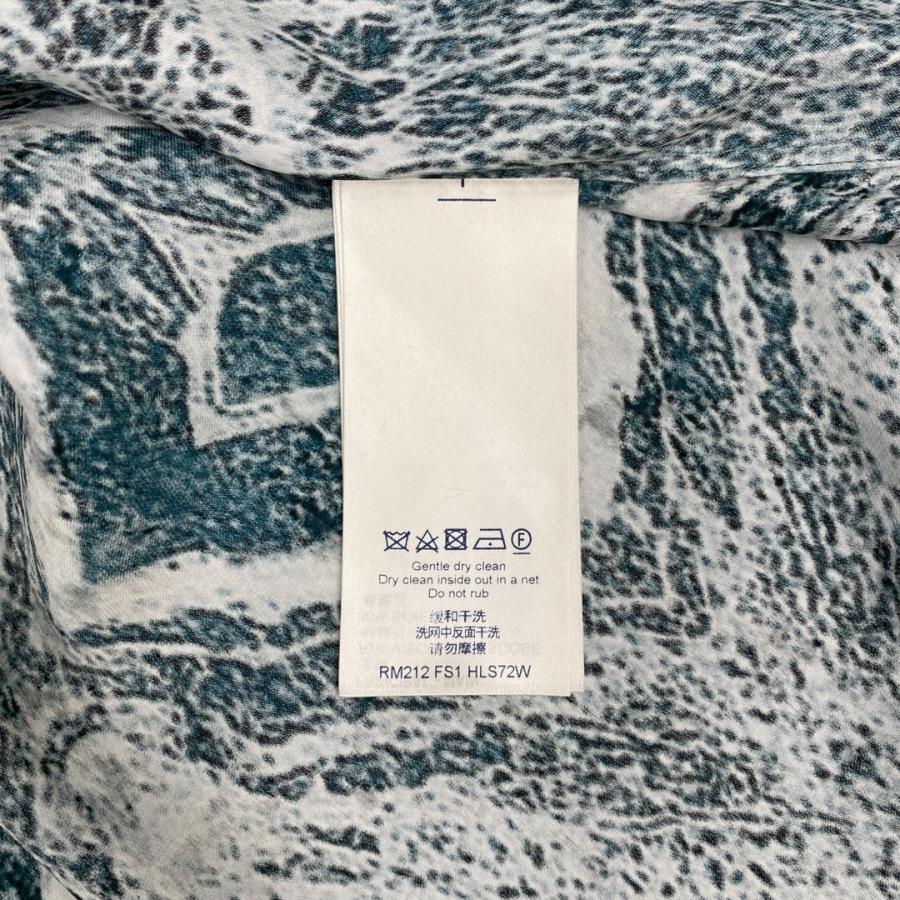 極美品　ルイヴィトン　シャツ　LVロゴ　ソルトプリント　ターコイズブルー　M 極美品 LOUIS VUITTON ルイヴィトン シャツ LVロゴ ソルト