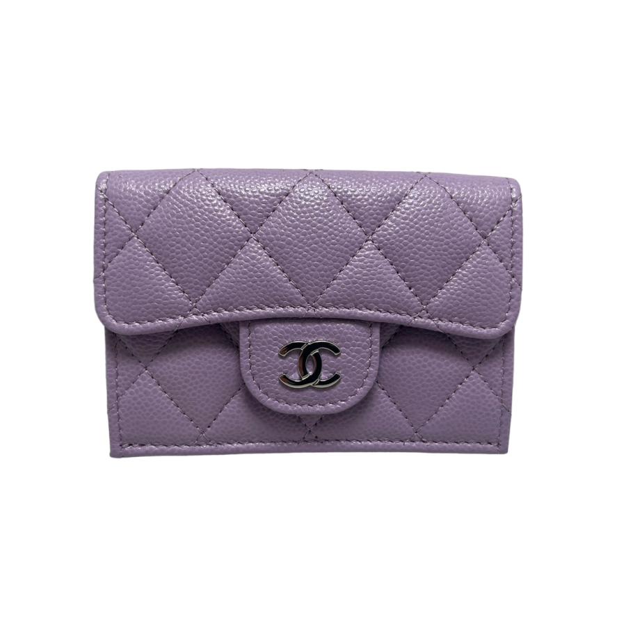 CHANEL シャネル マトラッセ キャビアスキン 三つ折り財布 パープル CHANEL（シャネル） 財布 マトラッセ レディース ブランド 三つ折り