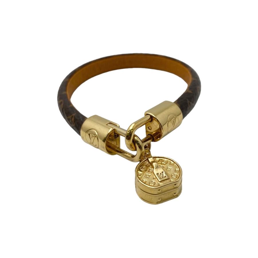 LOUIS VUITTON レザー ブレスレット モノグラム LOUIS VUITTON ルイヴィトン ブラスレ・LV トリビュート