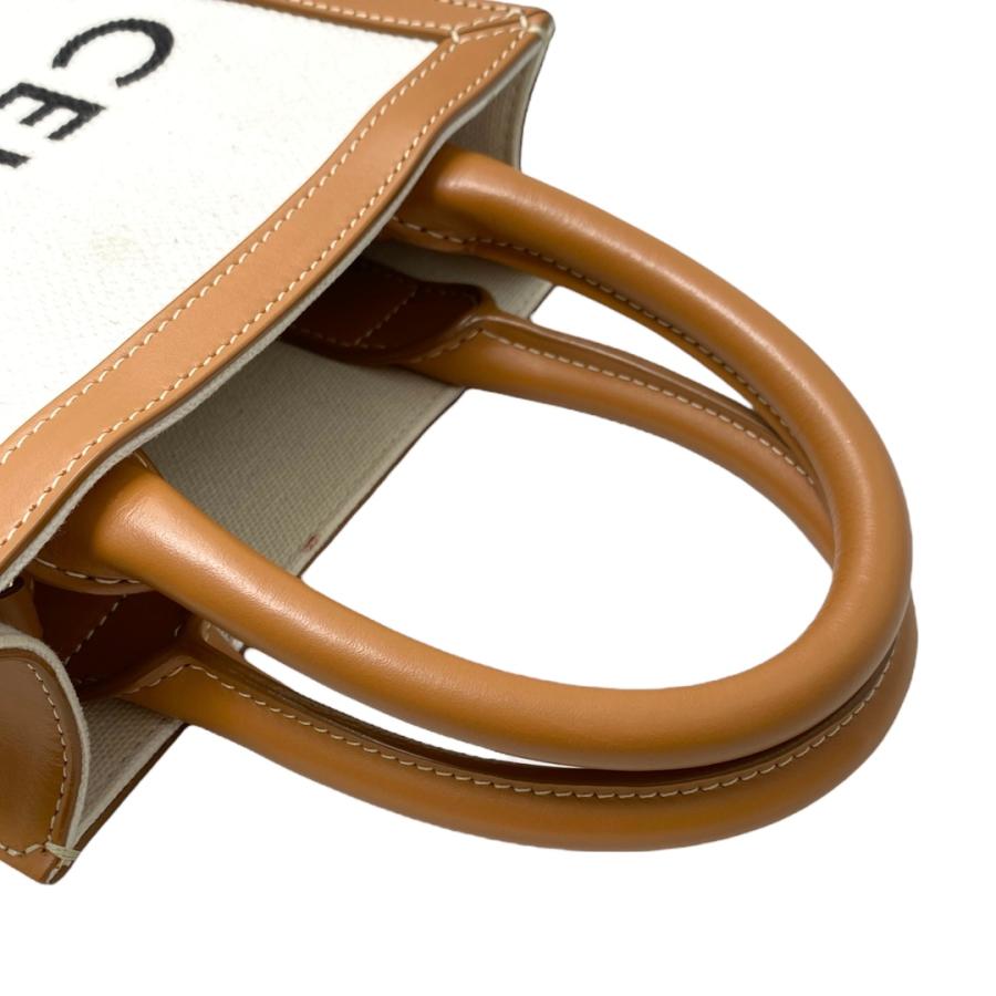 セリーヌ CELINE バーティカルカバ ミニ 193302 ナチュラル/タン ゴールド金具 キャンバス/カーフ レディース ショルダーバッグ セリーヌ CELINE バーティカルカバ ミニ 193302 ナチュラル/タン