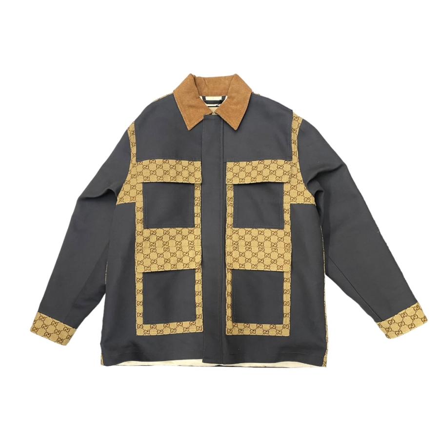 GUCCI（グッチ） ジャケット 742854XDCEY GGキャンバス コーデュロイ