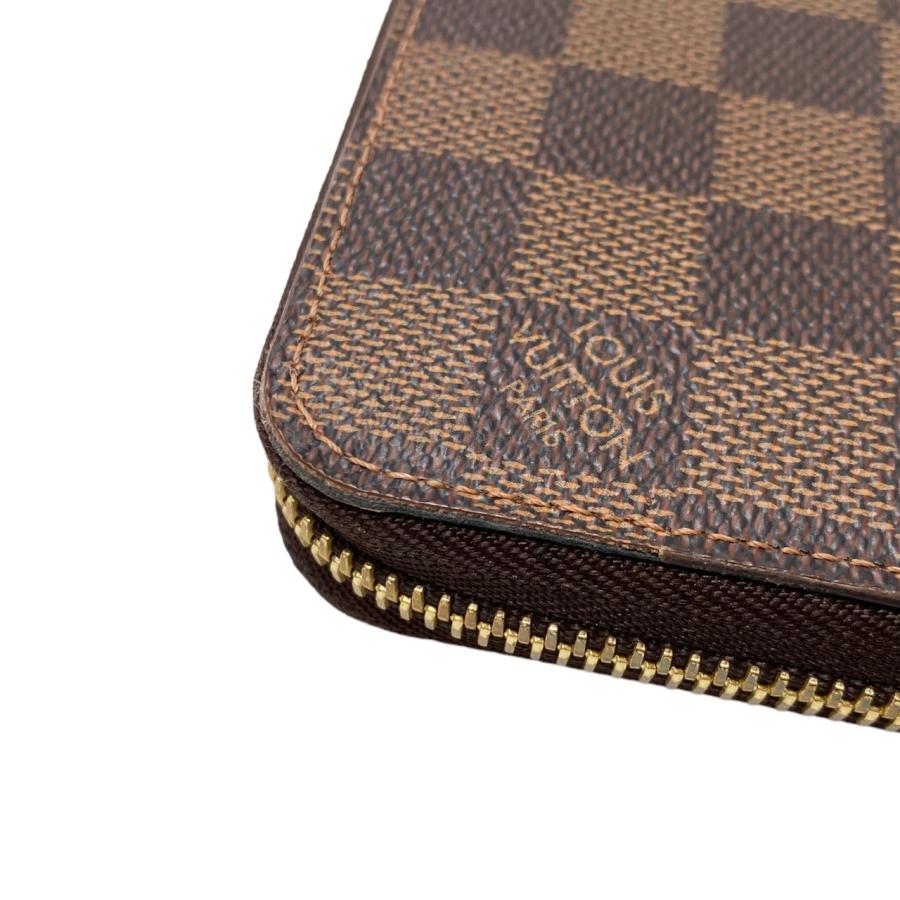 【使用わずか】LOUIS VUITTON ダミエエベヌ ジッピーウォレット長財布 極美品】ルイヴィトン ダミエ エベヌ ジッピーウォレット 長財布