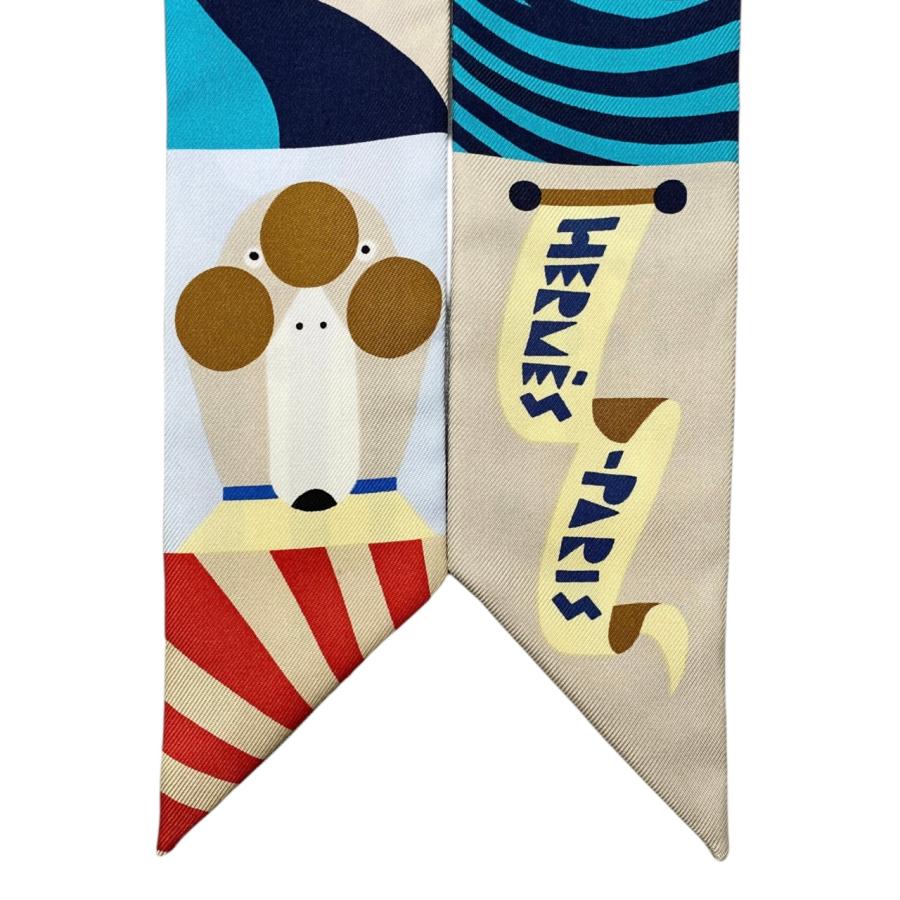 HERMES エルメス シルクスカーフ ツイリー パラード アン