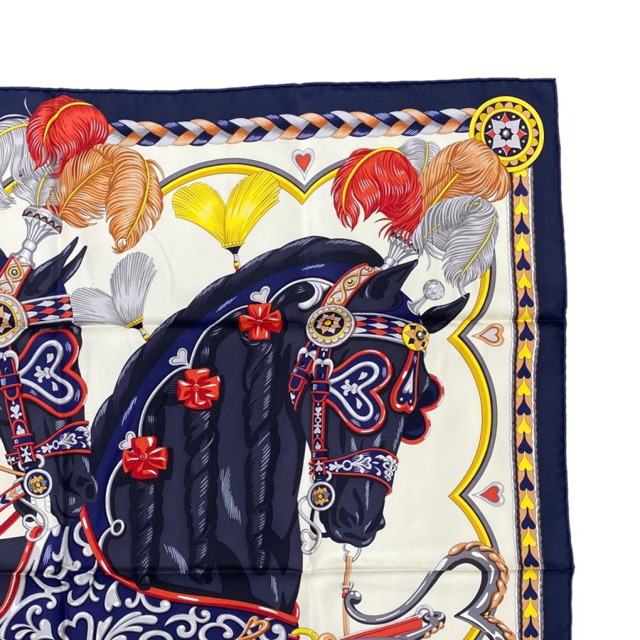 HERMES ネイビー シルク ヘアアクセサリー ネイビー（紺）系 HERMES(エルメス) ヘアアクセサリー(レディース