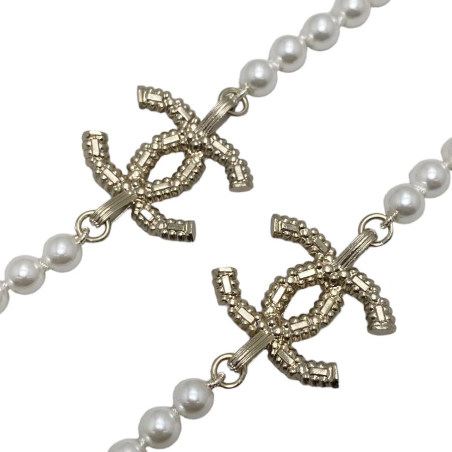 シャネル CHANEL ロングネックレス ゴールド ラインストーン CHANEL シャネル ネックレス ペンダント ヴィンテージ CC ライン