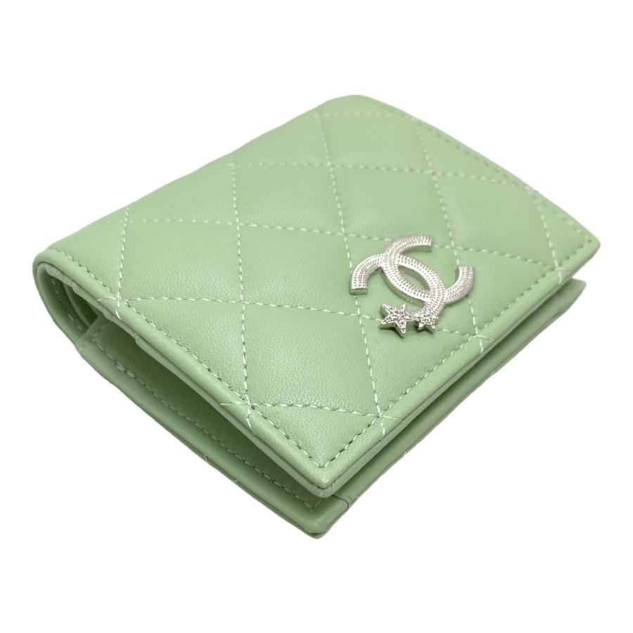 CHANEL シャネル 2つ折り財布 AP3726 マトラッセ ラムスキン