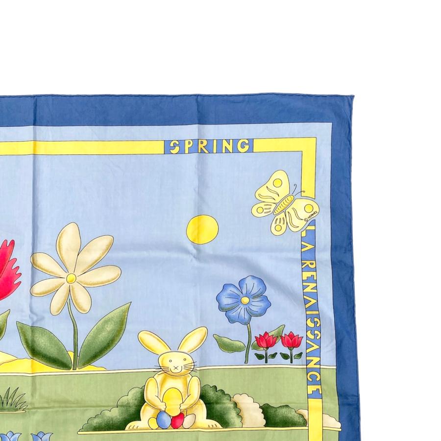 HERMES 花柄スカーフ ベージュ/グリーン 楽天市場】〈上品な柄が目を惹く〉シルク100% スカーフ 日本製（格子花