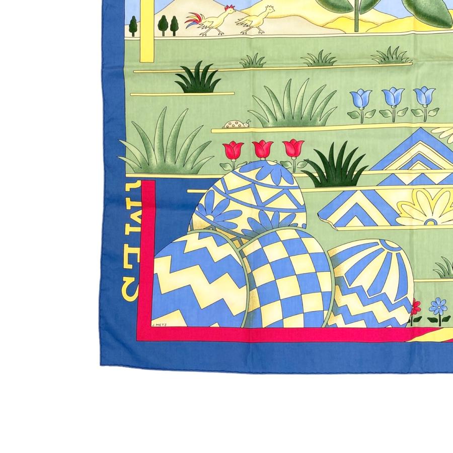 HERMES（エルメス） スカーフ スプリング コットン フラワー ラビット