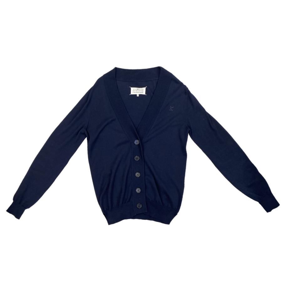 Maison Margiela エルボーパッチ 4ステッチ カーディガン 紺 メゾン マルジェラ MAISON MARGIELA SI1GP0003 S18064 ニット SWEATER