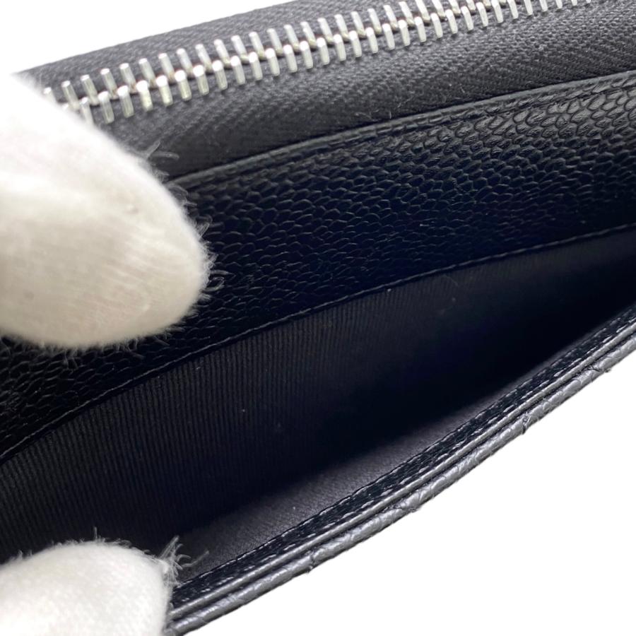 【ドンドン見直し】美品◎イタリア製 CHANEL シャネル ココマーク マトラッセ キャビアスキン クラシック ロング ジップウォレット／長財布 イエロー 箱・袋 CHANEL（シャネル） ココマーク マトラッセ キャビアスキン レザー