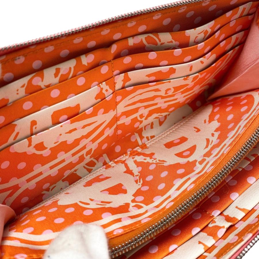 正規品 美品 HERMES アザップ シルクイン ロングウォレット オレンジ HERMES エルメス 長財布 アザップ シルクイン ヴォーエプソン C