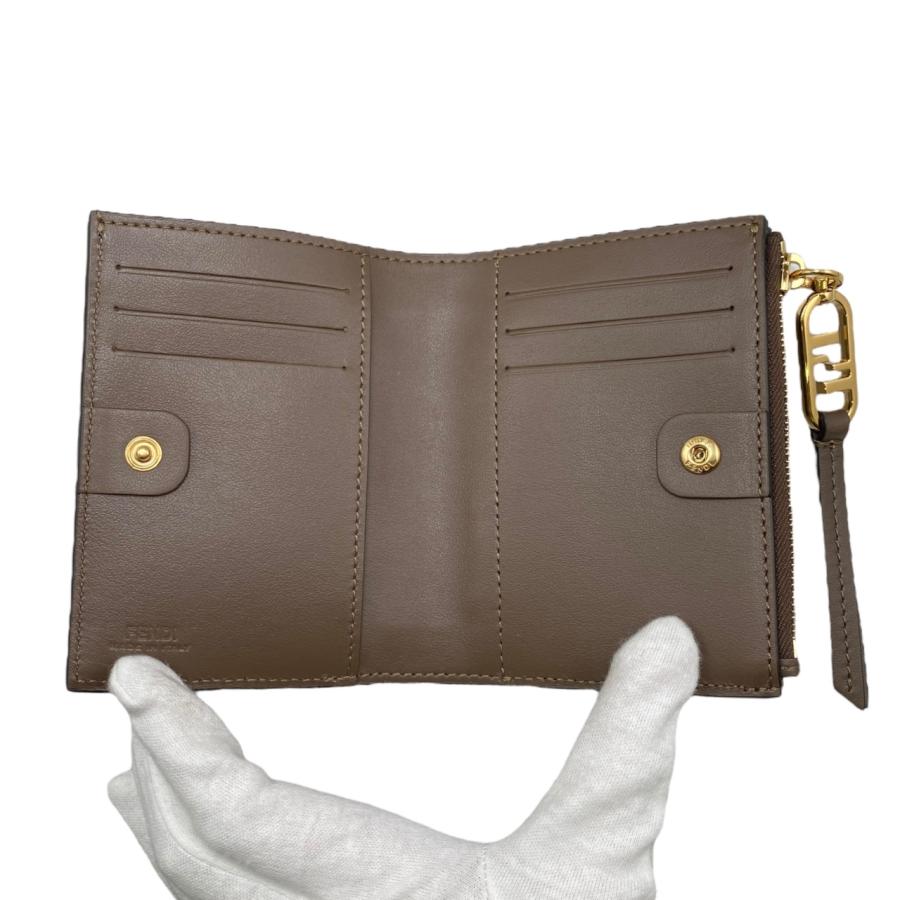 FENDI 二つ折り財布 FFロゴ ブラウン FENDI - フェンディ FENDI 財布 二つ折り FFダイヤモンド