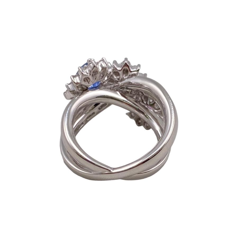 ジュエリー リング 指輪 天然コランダム サファイア メレダイヤ 14号