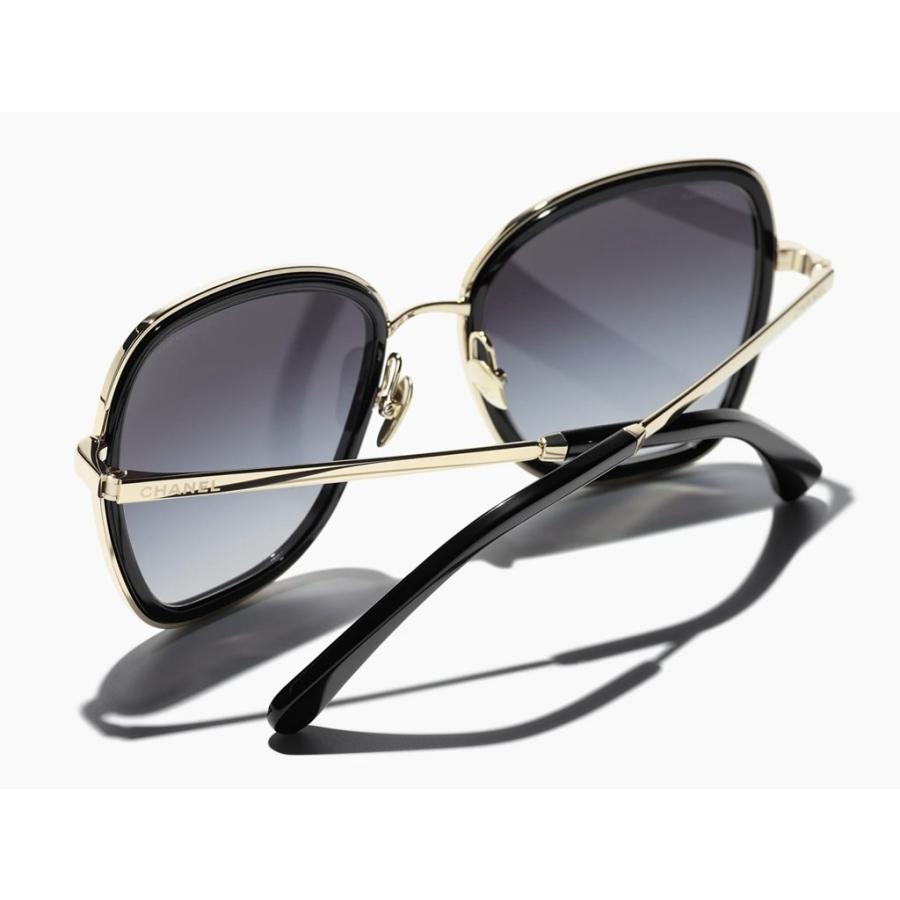 CHANEL シャネル スクエア シェイプ アイウェア メタル & ストラス  