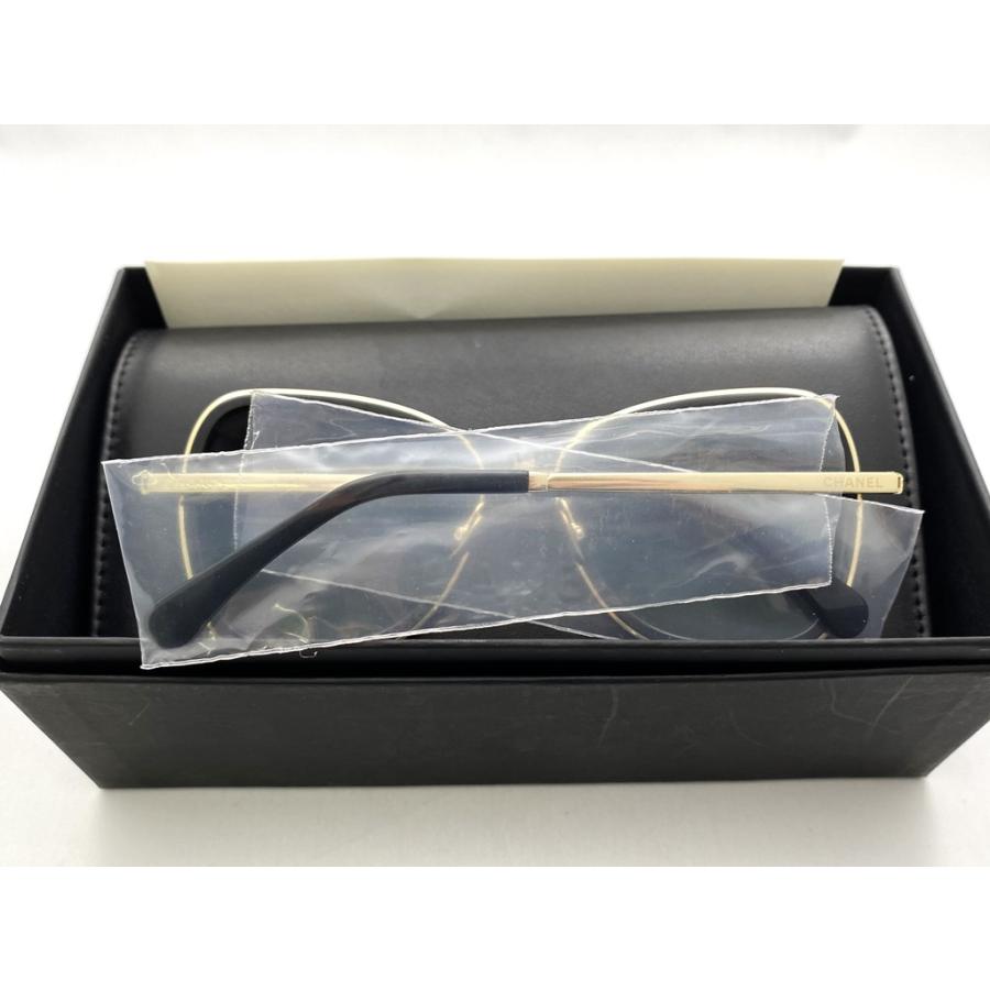 M4568 CHANELシャネル サングラス GP×ラインストーン 4277-B