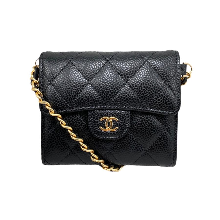シャネル　キャビアスキン チェーンウォレット クラシック マトラッセ ココマーク CHANEL シャネル ショルダーバッグ チェーンウォレット