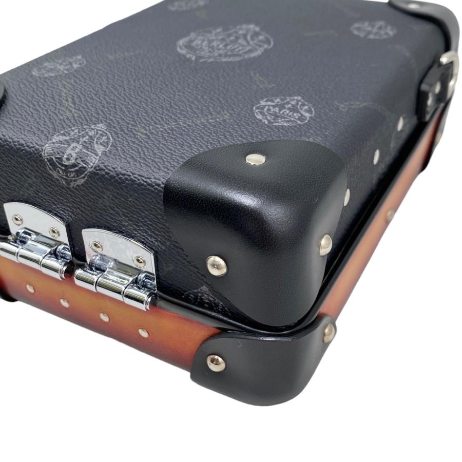 超美品 ベルルッティ メッセンジャーミニ グローブ トロッター コラボ ショルダーバッグ PVC レザー 黒 茶色 【本物保証】 Berluti（ベルルッティ） ベルルッティ×グローブトロッター コラボ