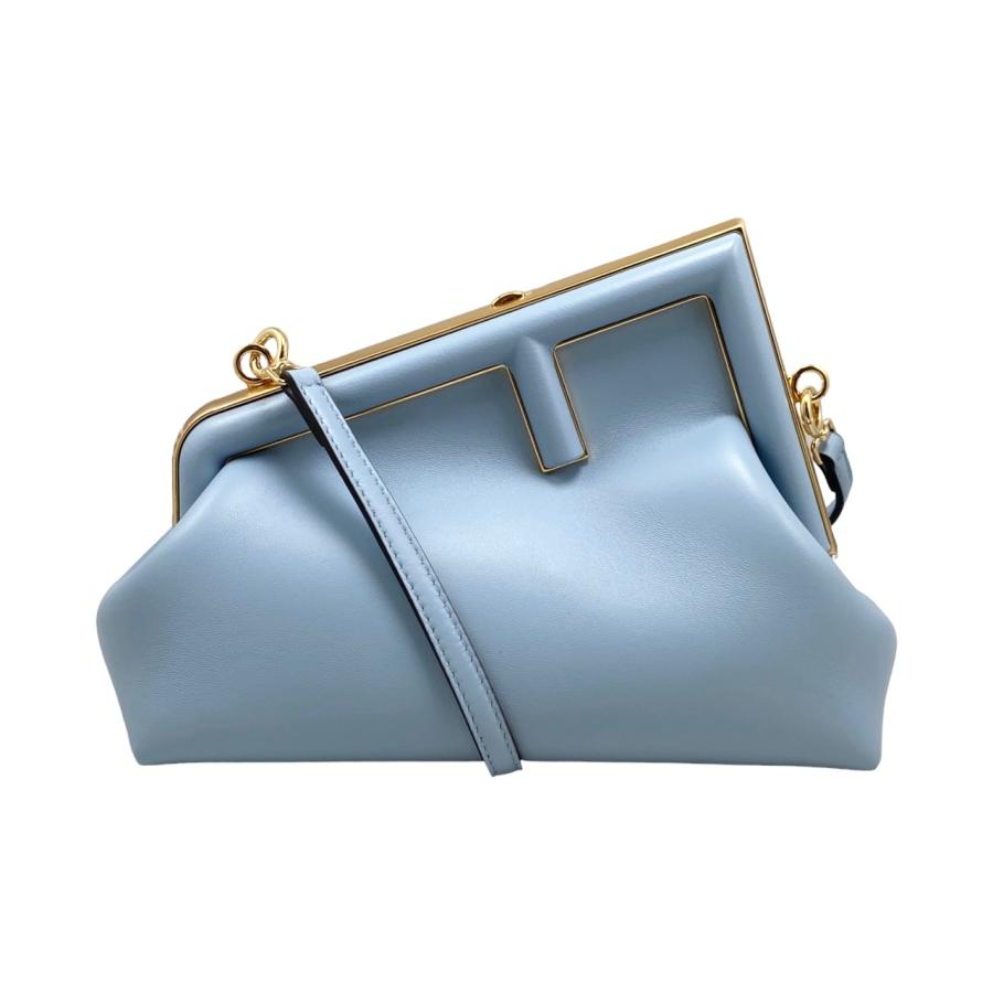 フェンディ FENDI ショルダーバッグ クラッチバッグ ファースト スモール  8BP129 ABVE F0KUR ブラック ナッパレザー FFジャカードファブリック 【中古】 FENDI - フェンディ FENDI ショルダーバッグ クラッチバッグ