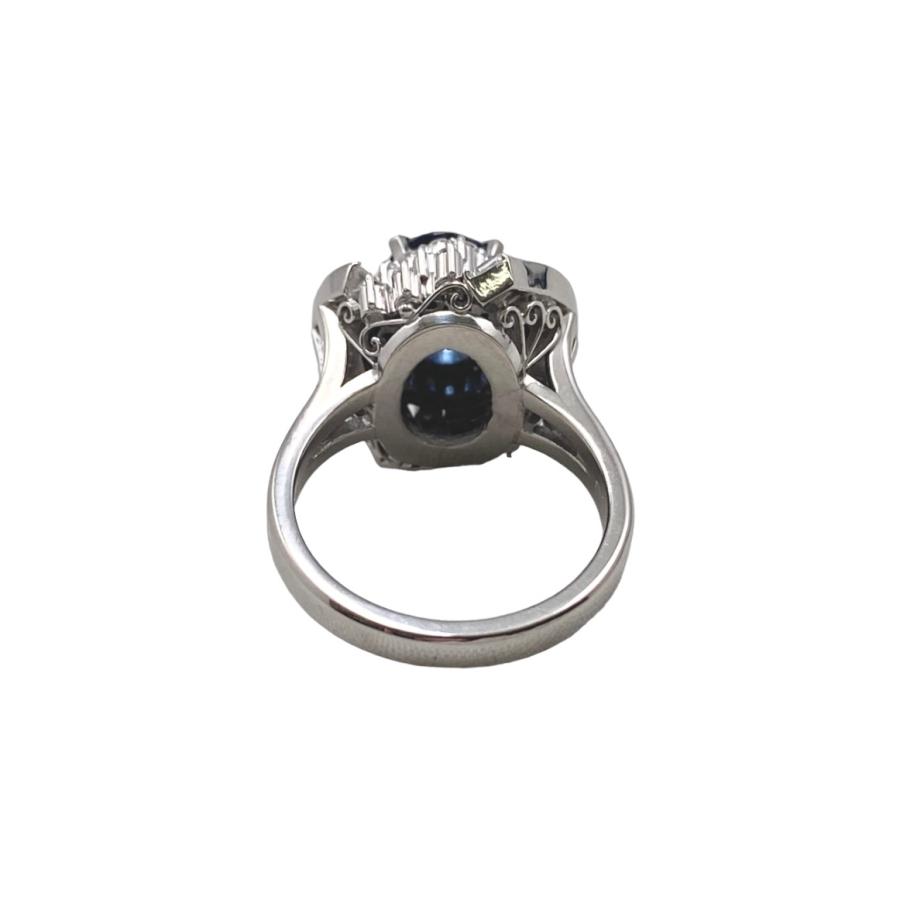 ジュエリー リング 指輪 天然サファイア メレダイヤ ラウンド