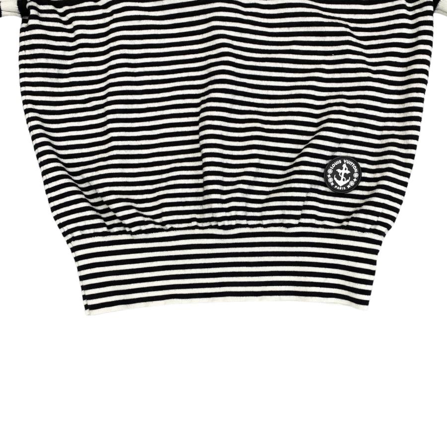LOUIS VUITTON - LOUIS VUITTON ルイヴィトン 23AW ミックスドストライプ半袖ニット ブラック×ホワイト RW232W 167 FPKS01 レディース LOUIS VUITTON - LOUIS VUITTON ルイヴィトン 23AW ミックスド