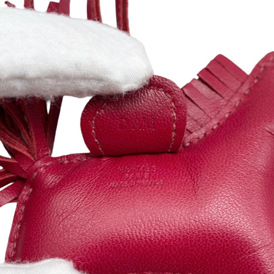 HERMES エルメス バッグチャーム ロデオ PM D刻印 ローズ