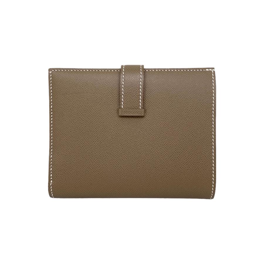 エルメス　ベアンコンパクト　エトゥープ　レザー 二つ折り財布 HERMES エルメス 二つ折り財布 ベアンコンパクト ルージュセリエ