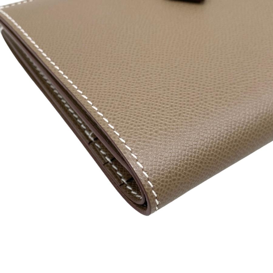 エルメス　HERMES べアンコンパクト　財布　エトゥープ　ゴールド　二つ折り エルメス HERMES べアンコンパクト 財布 エトゥープ ゴールド 二つ折り