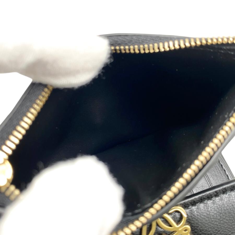 極美✨ロエベ バーティカルウォレット アナグラム ロゴ型押し バイカラー レザー LOEWE】パファー アナグラム バーティカルウォレット スモール