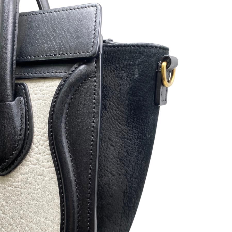CELINE セリーヌ ハンドバッグ ショルダーバッグ ラゲージ ナノ レザー 