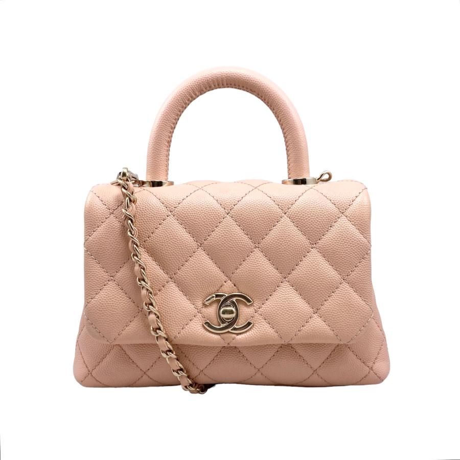 シャネル チェーンショルダー ココハンドル キャビアスキン AS2215 CHANEL シャネル ハンドバッグ ショルダーバッグ ココハンドルXXS