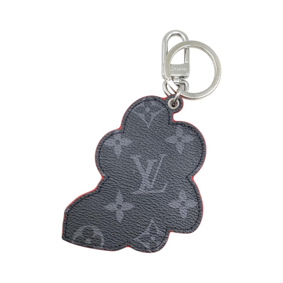 ルイヴィトンキーリングバッグチャームポルトクレエクリプスフラワー