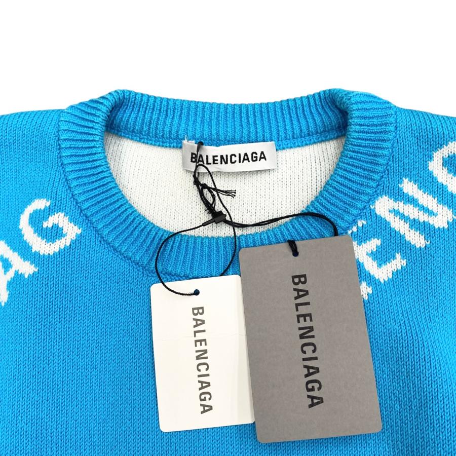 BALENCIAGA バレンシアガ ニットセーター オールオーバーロゴ BALENCIAGA バレンシアガ ニットセーター オールオーバーロゴ